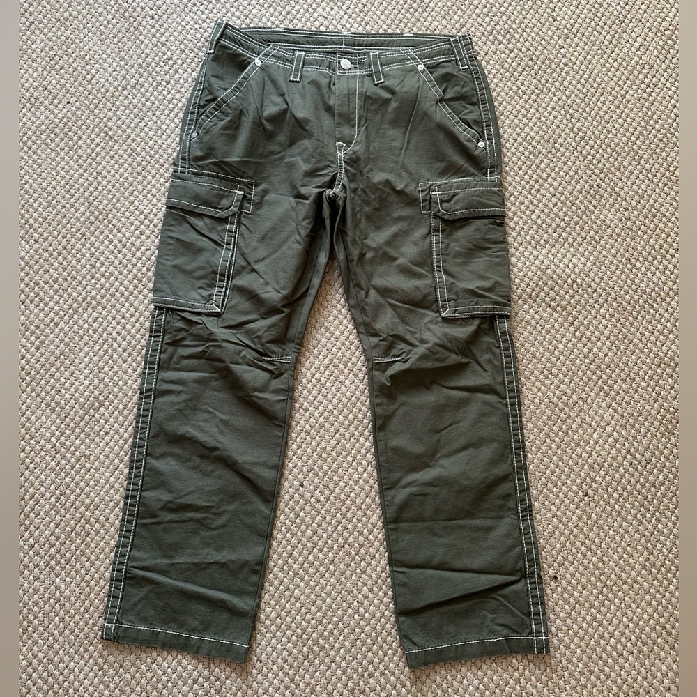 True Religion Olive Utility Cargo Pants